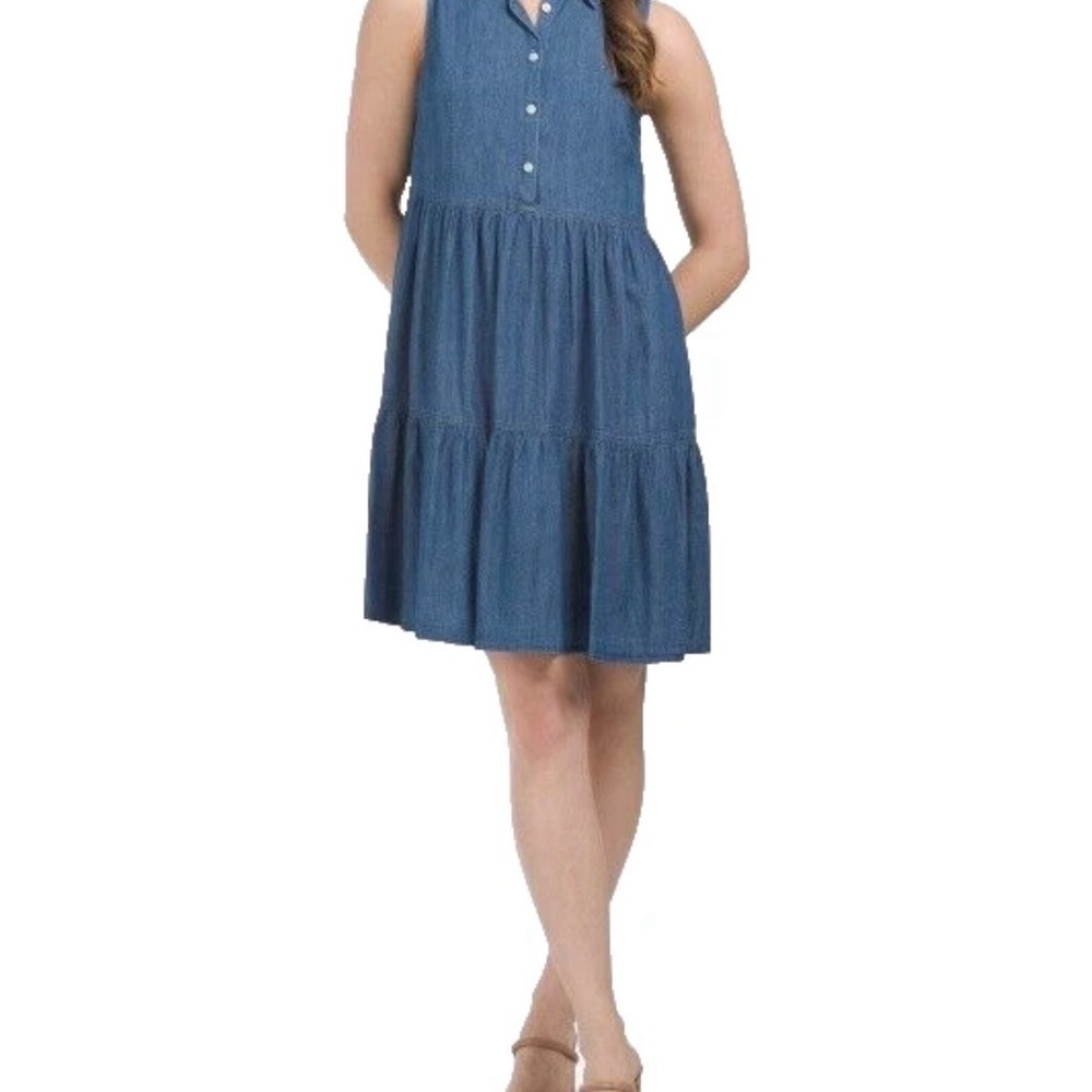 Tommy Hilfiger Blue Tiered Mini Dress Size 4